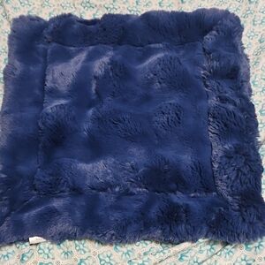 Plush Blue Minky Lovie Blanket 16x16